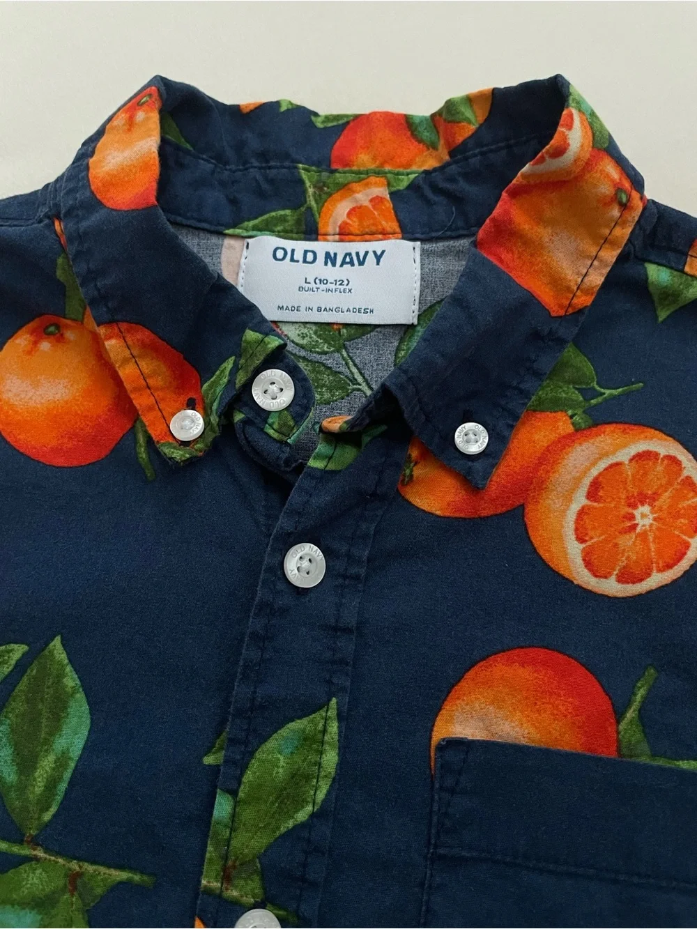 Old Navy Button-Up with Oranges